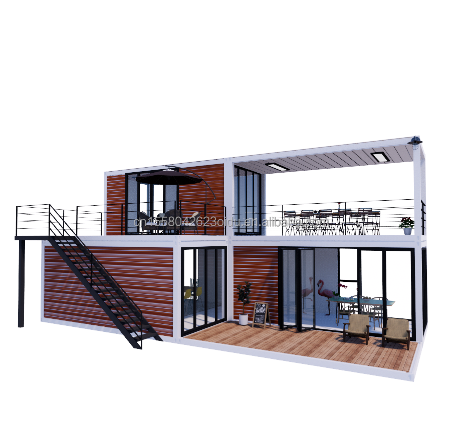 Galvanized Steel Bending 40ft Container House Flat Pack Mobile Prefabricated Tiny Home with 3 Bedroom in High Demand