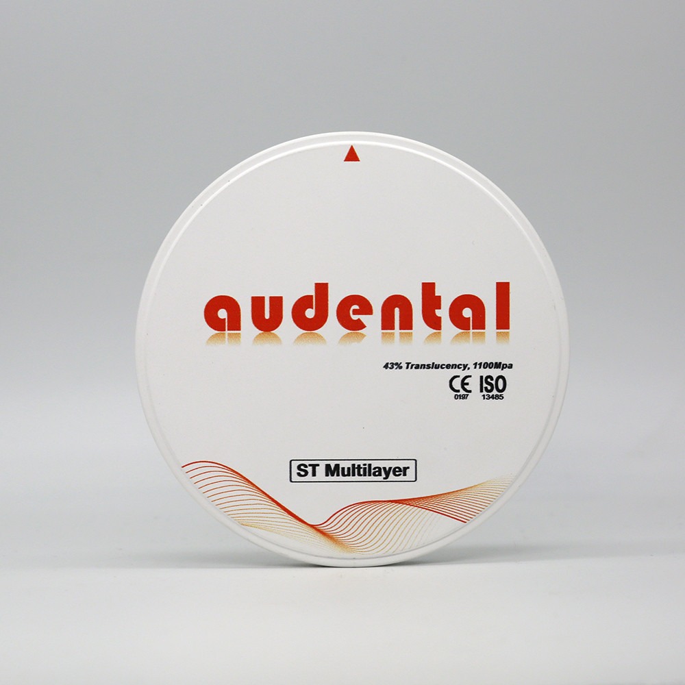 Audental 98 ST Dental Zirconia Block 1100MPA 43% TRANSLUCENCY Color A1,A2,A3
