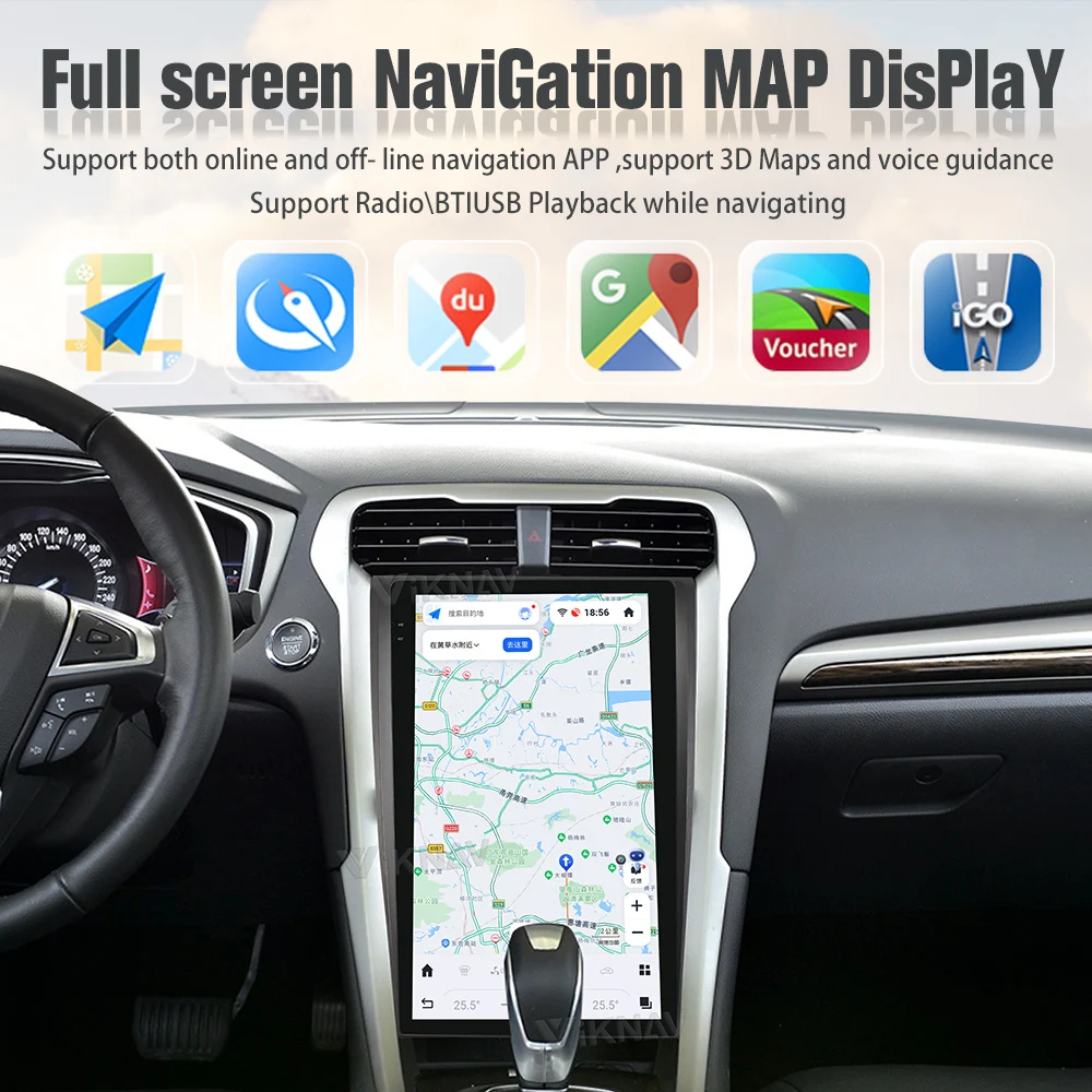 13.6 Inch Android Auto Car Radio For Ford Mondeo 2013-2021 Multimedia Player GPS Navigation Head Unit Wireless Carplay