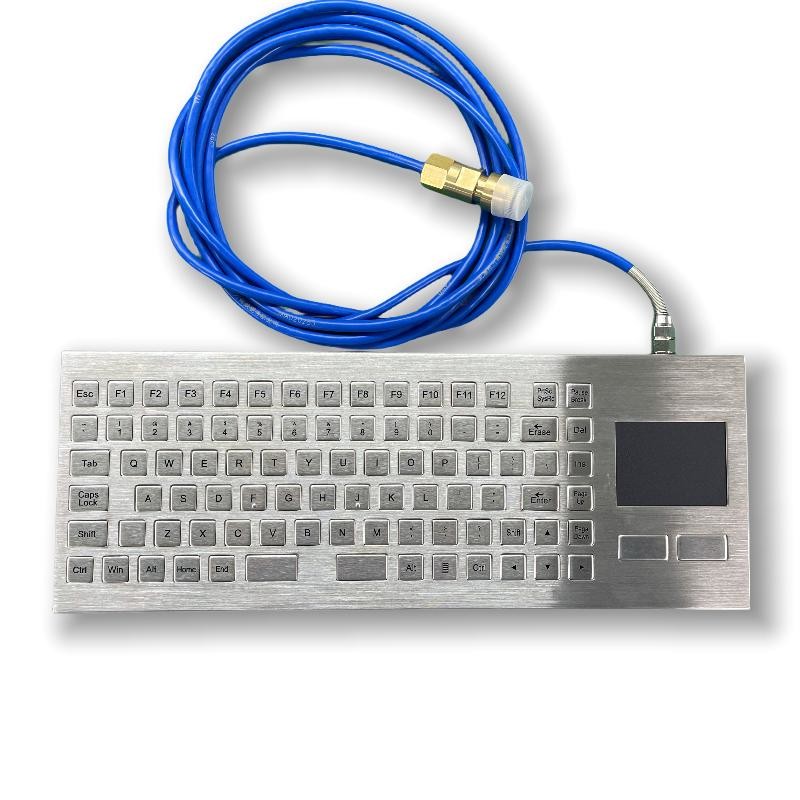 IP67 Desktop Industrial Waterproof Keyboard With Touch Pad SUS304 stainless steel