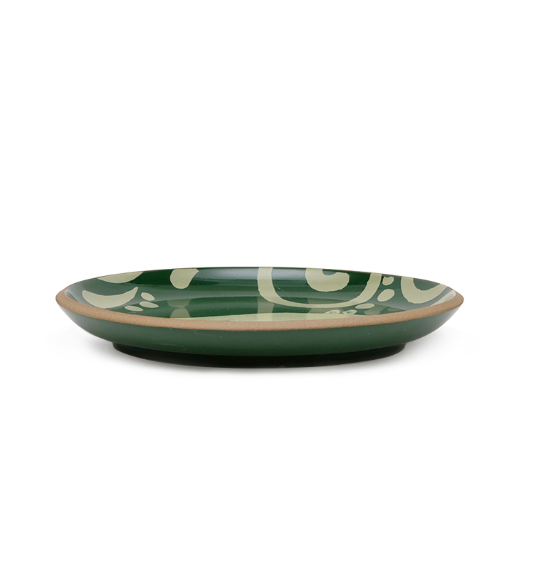 Pottery Stoneware Lovely Design Cute Animal Printed Grey Green Halloween Dinner Plates Ceramic