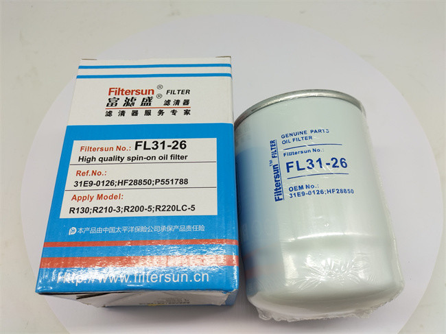 FL31-26 31E9-1026 Excavator Hydraulic Filter OEM Oil Filter And Diesel Filter