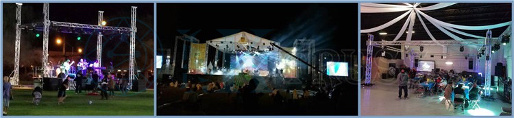 15-18 Degree Hardness Silver Aluminum DJ Truss System for Event Production Companies