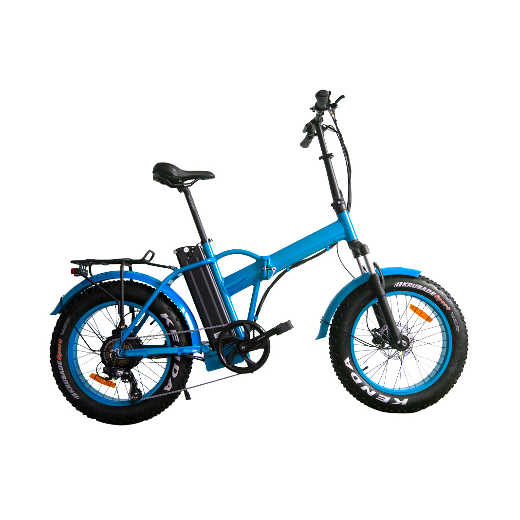 Rear Hub Motor Folding Portable Electric Bike 48V 500W 20" Tire For Adults