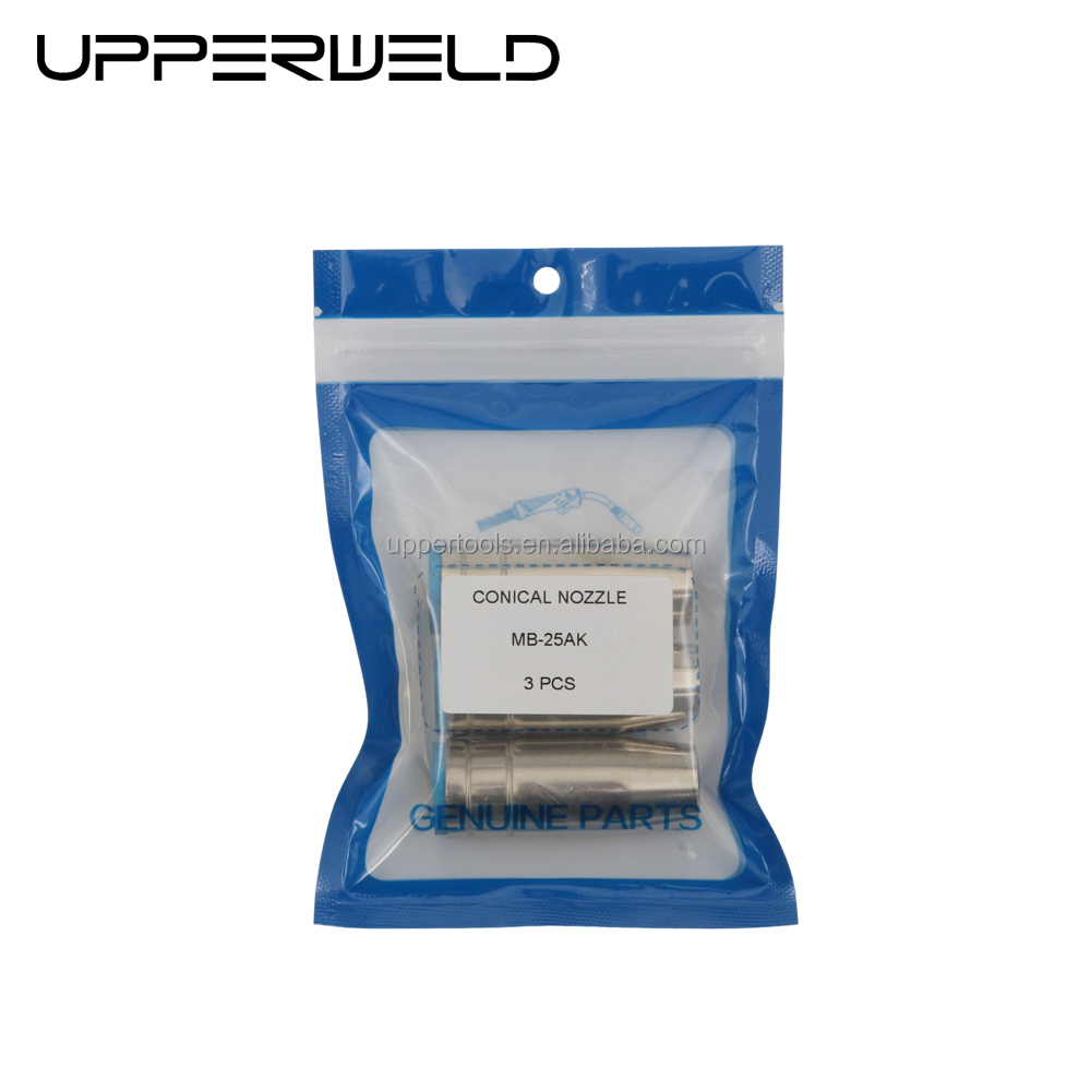 AIR Cooled MIG MAG Gas Welding Nozzle with Gas Diffuser Contact Tip Length 75.96mm
