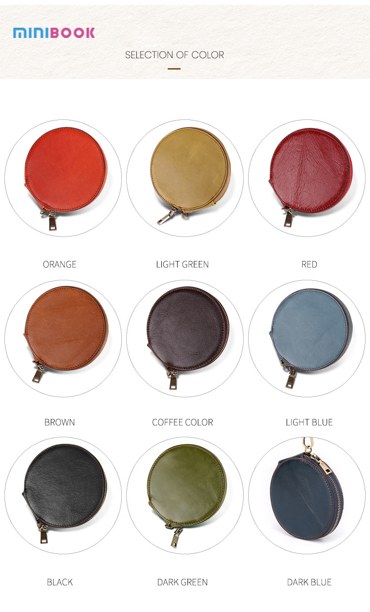 2022 Designs Short Wallet Length Genuine Leather Coin Purse for Women Highly OEM ODM