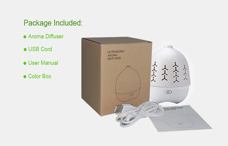 Mini Air Humidifier Ultrasonic USB 70ml Ceramic Aroma Diffuser