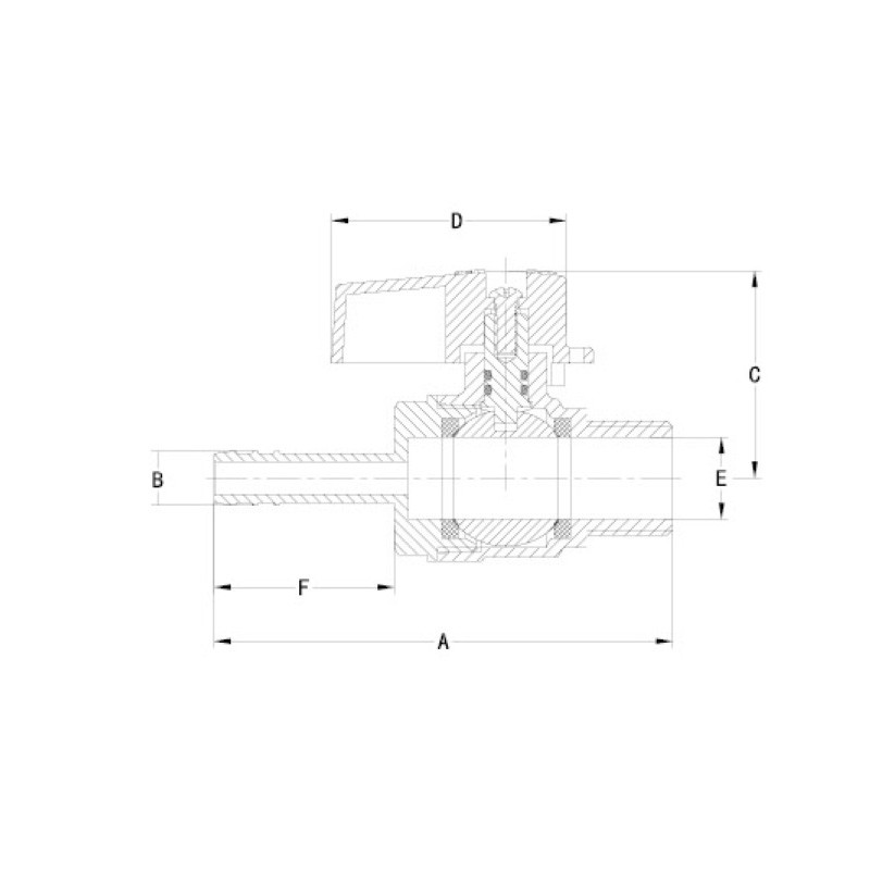 male threaded valve Smooth Brass Gas Ball Valve With Hose Connector X Male PTFE Seal Valve