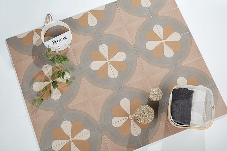 Acid-Resistance Brown 200x200mm Inside Floor Ceramic Rustic Tile For Design And Dining Room