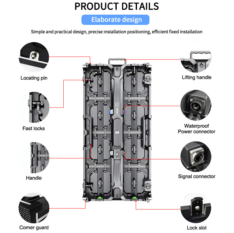P4.81mm Outdoor Rental LED Display Easy Install / Dismantle For Live Events / Concerts