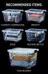 Recyclable Bin Household Multifunction Large Stackable Clothes Clear Transparent