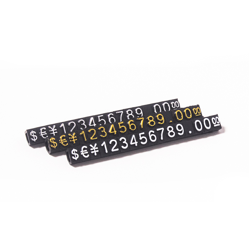 Adjustable Dollar Pricing Label Block Kit for Retail Shop Jewelry Supermarket Shelves