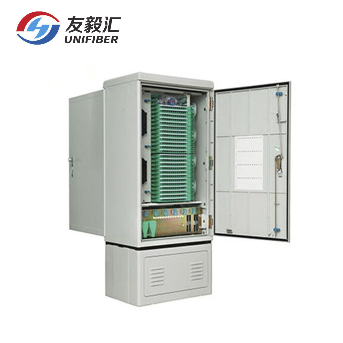 Outdoor IP65 Two Doors 576 Core SMC Fiber Optic Cabinet