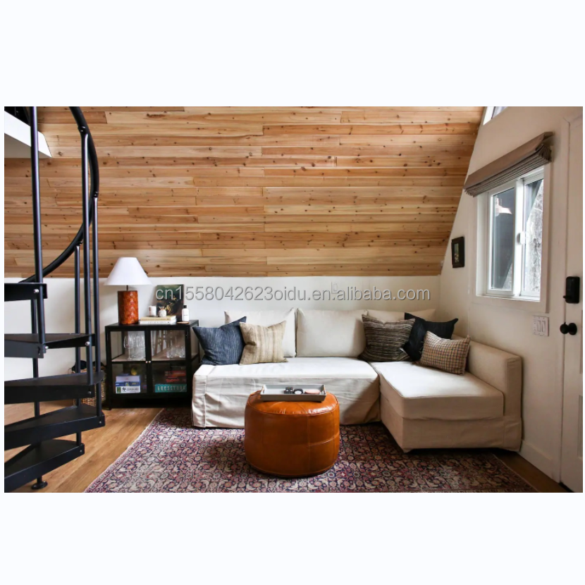 20ft or 40ft Container Modern Design EU Triangle Shape Steel Structure Wooden Houses with A-Shaped Steel Structure Frame Room