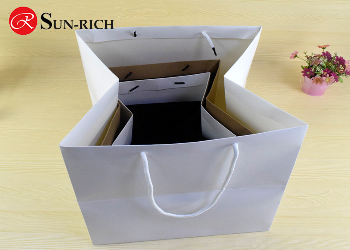 Custom white black Brown big square Paper storage bag for flower , bonsai