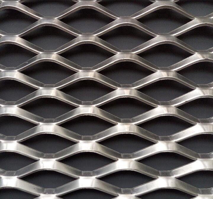 Perforated Powder Coated Aluminium Expanded Metal Mesh For Exterior Wall Decoration