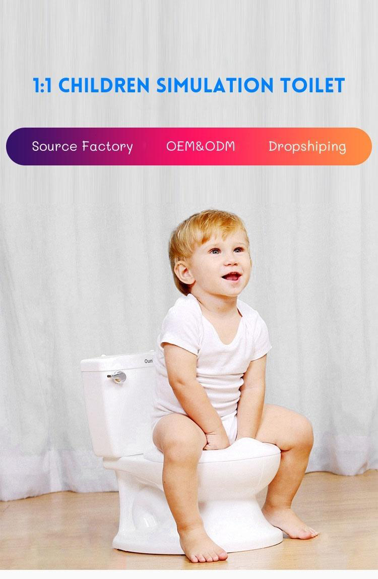 Children Simulation Toilet With Flushing Sound White Blue Pink Potty Seat EN71 Test Certified Baby Training
