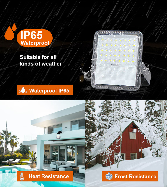 100w 200w RGB Wall Mounted Solar LED Flood Light For Stadium Rechargeable IP66 Waterproof