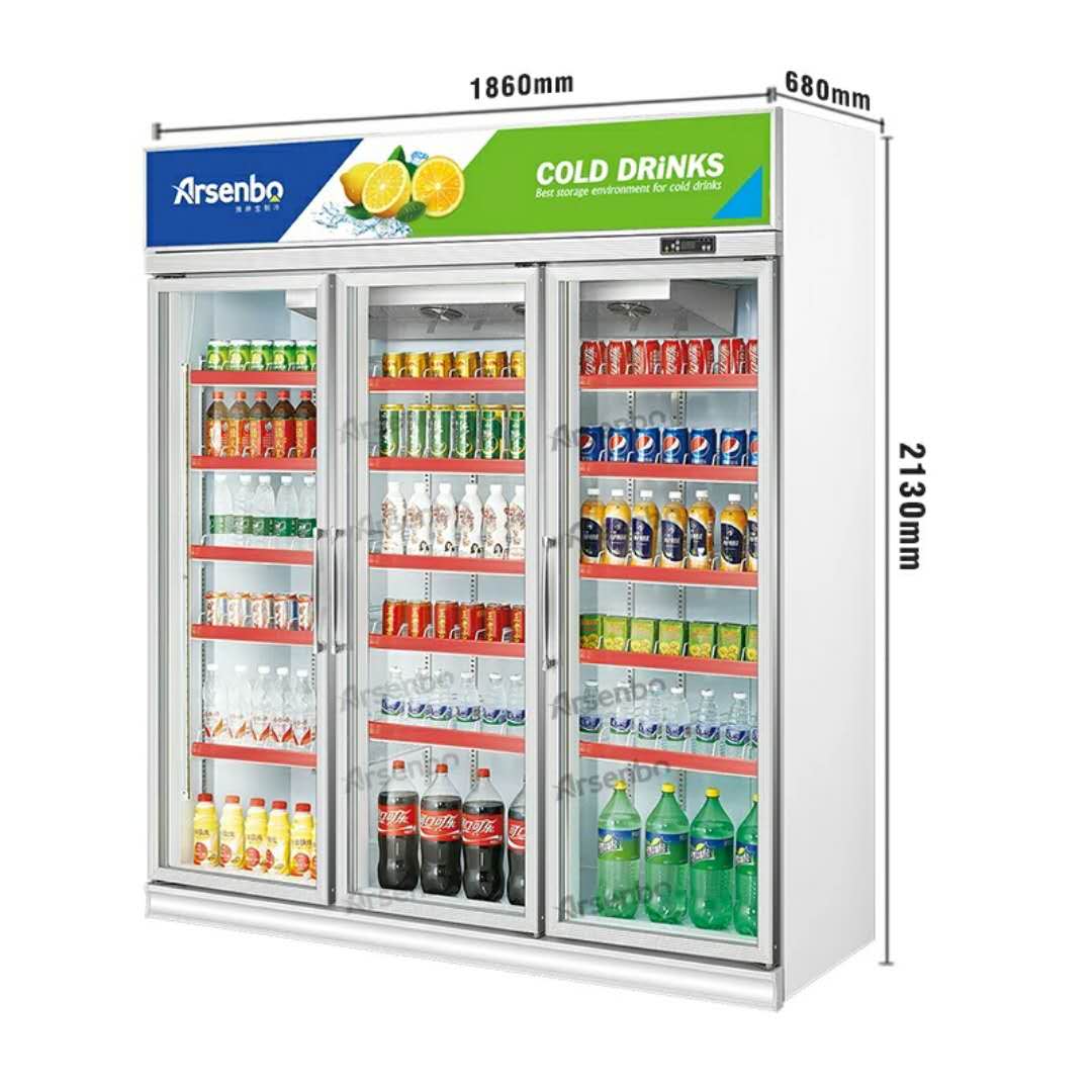 Upright 1600L Commercial Beverage Refrigerator Height 2130mm Multiscene