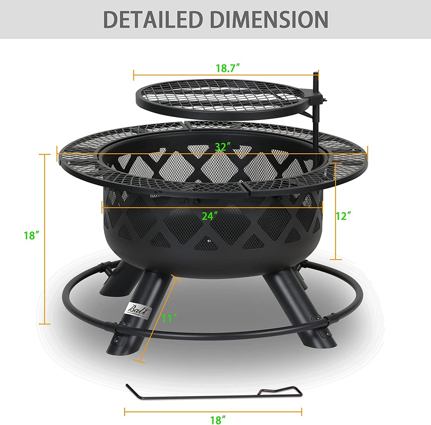 Backyard Portable Charcoal Fire Pit