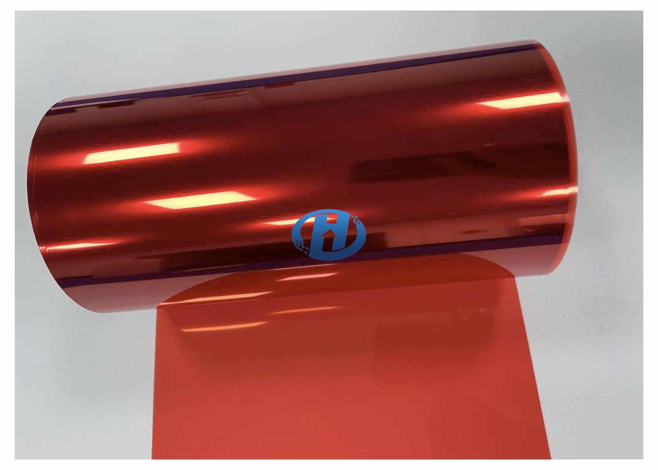 80 μm Red PET Silica Gel Coated Film for Metal Plastic Glass Ceramic etc in 3C industries