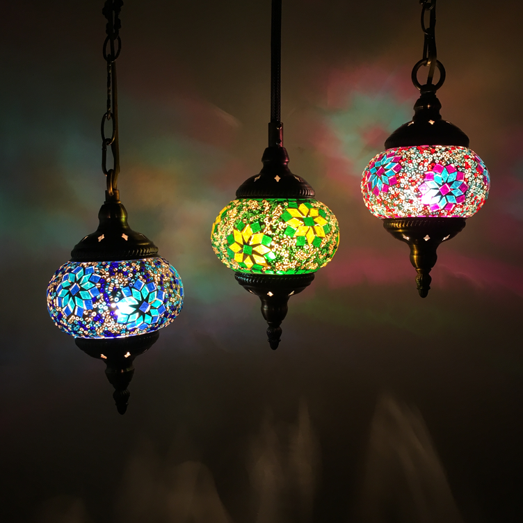 Mediterranean style Art Deco handmade Turkish Mosaic Pendant Lamp(WH-DC-18)