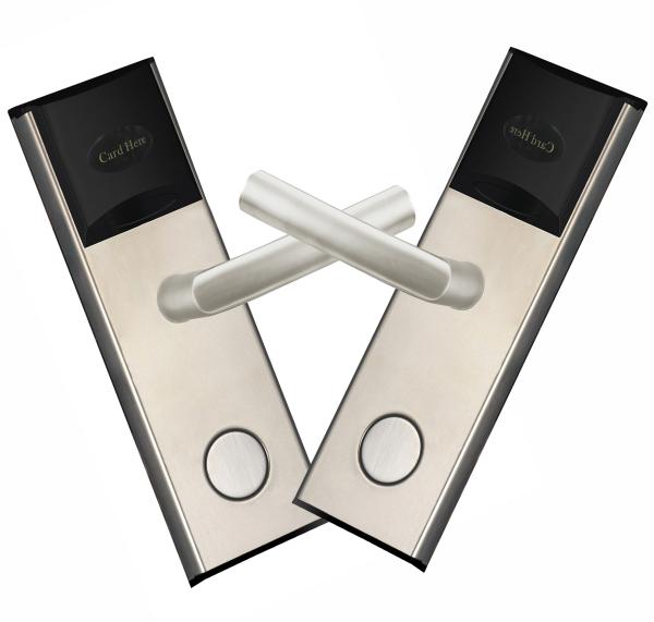 High Security Electronic Card Door Lock For Hotel Entrance 62.5mm Center