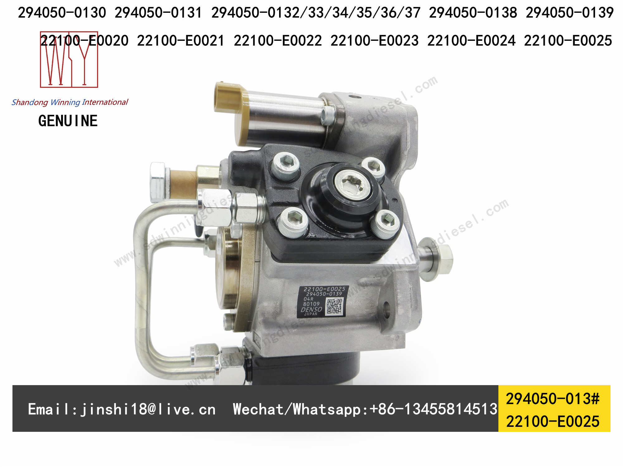 DENSO GENUINE AND BRAND NEW DIESEL FUEL PUMP 294050-0130, 294050-0139, 294050-0760, 22100-E0020, 22100-E0025