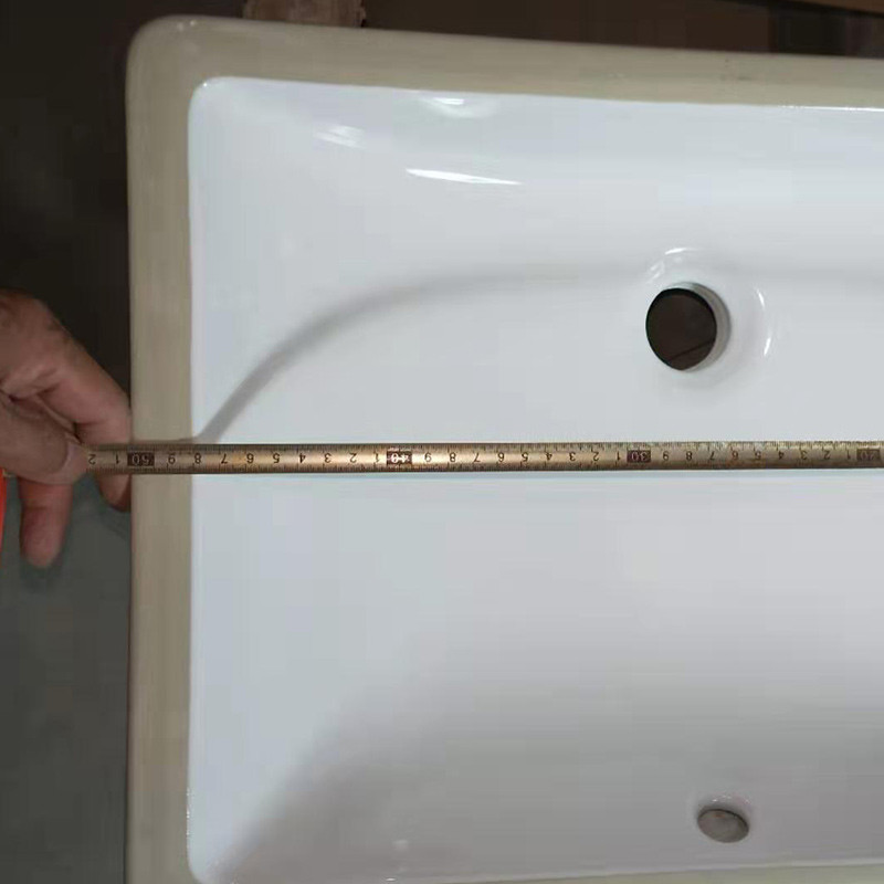 Stains Resistant Ada Bathroom Sink 17" Rectangular Undermount Bathroom Sink 500mm