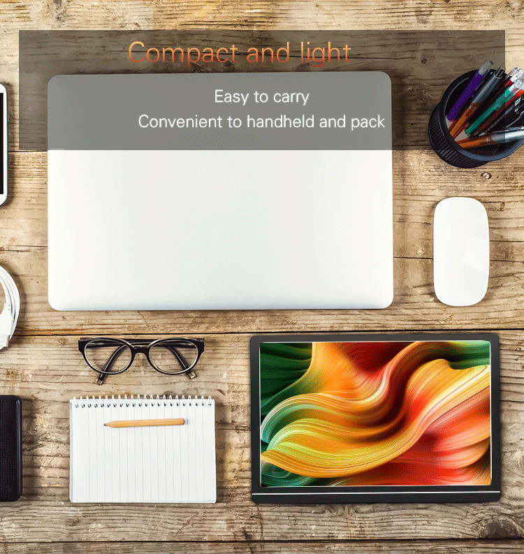 800:1 Contrast IPS Screen 10.1 Inch HDR Portable Monitor For Laptop