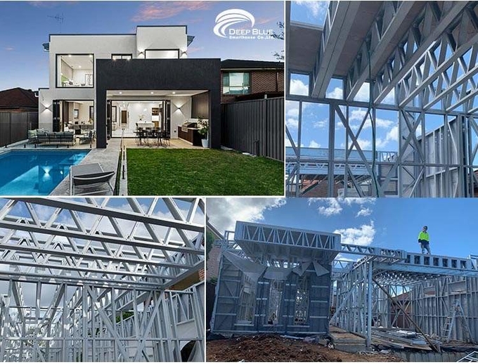 EU/AU/NZ/USA Light Steel Framing Prefabricated Luxury Villa