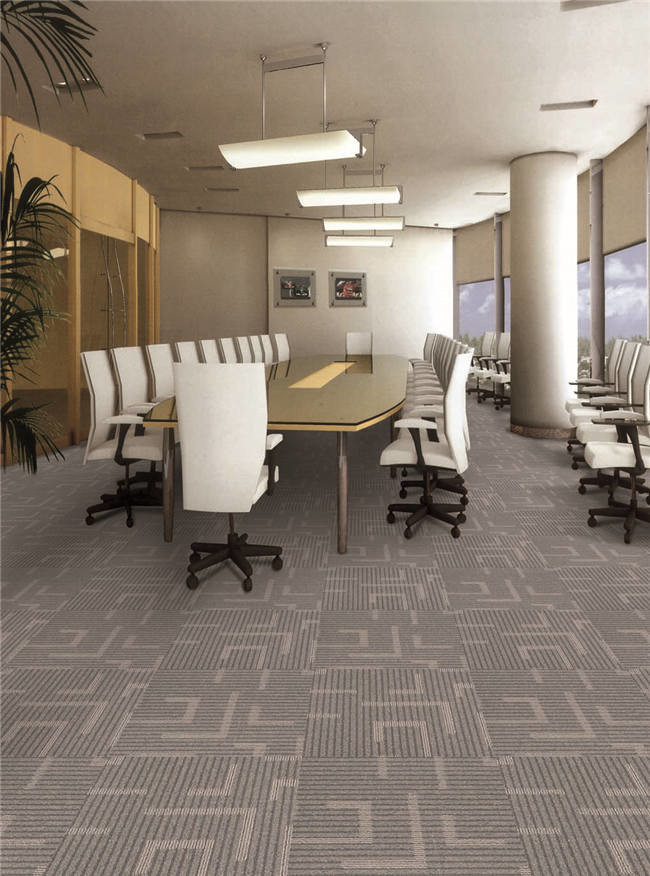 Solution Dyed Method Commercial Carpet Tile Tufted Multi - Level Loop Pile