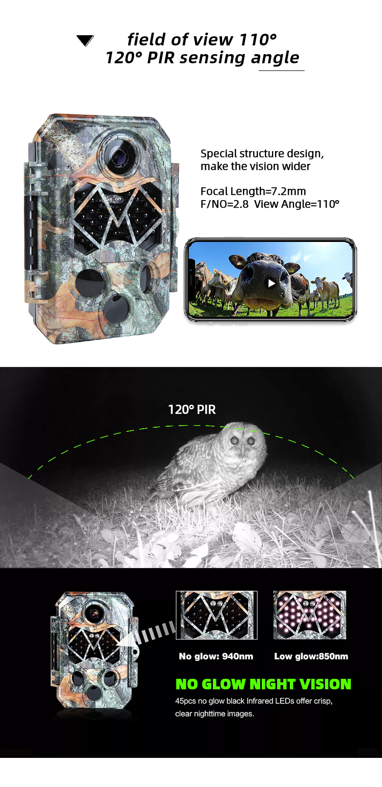 PH770 32 MP 2.4 Inches Weather-Resistant Hunting Night Vision Camera Hunting Trail Camera