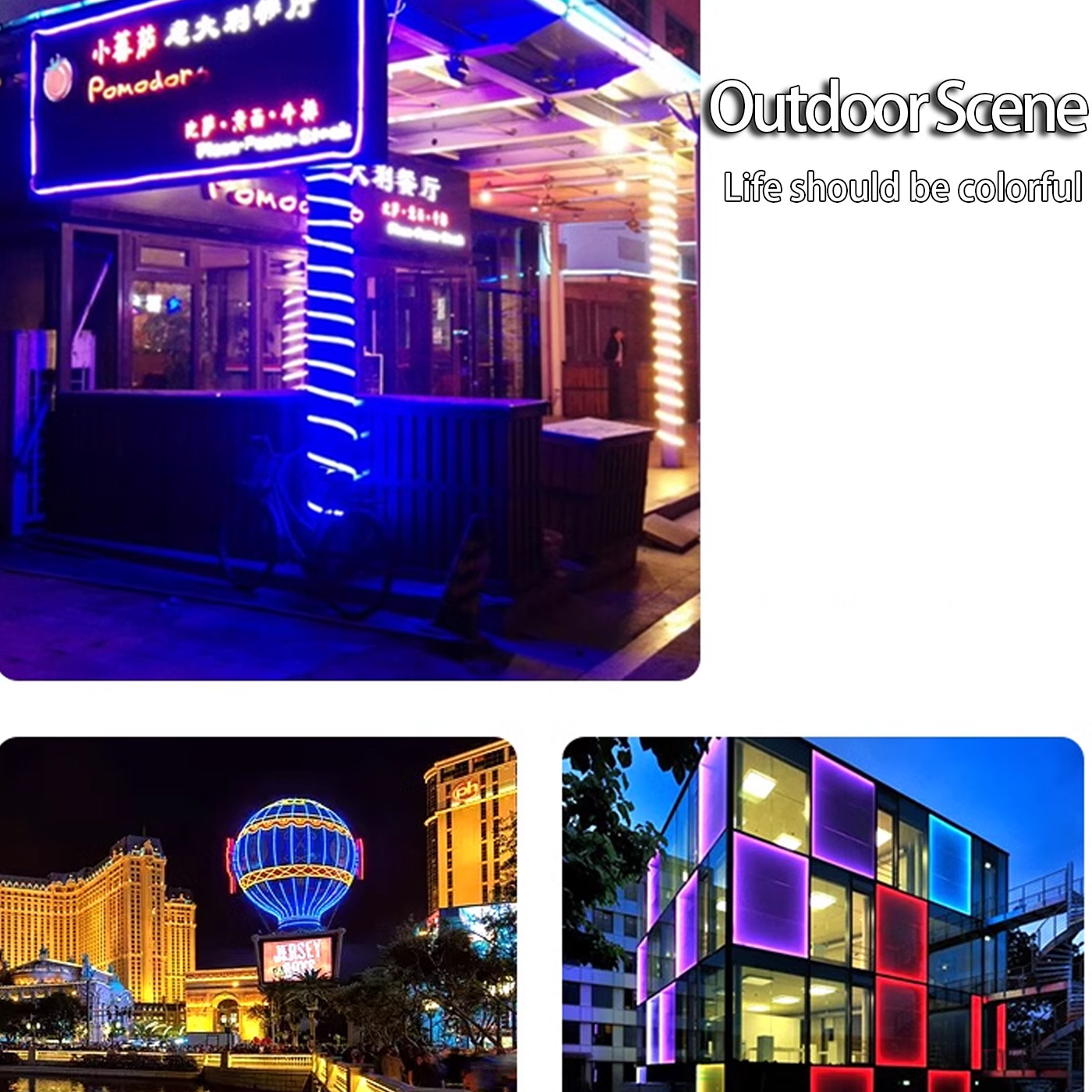 LED Light Strip Colorful Color Change Living Room Ceiling Home Smart Atmosphere Light Neon Waterproof RGB Light Strip