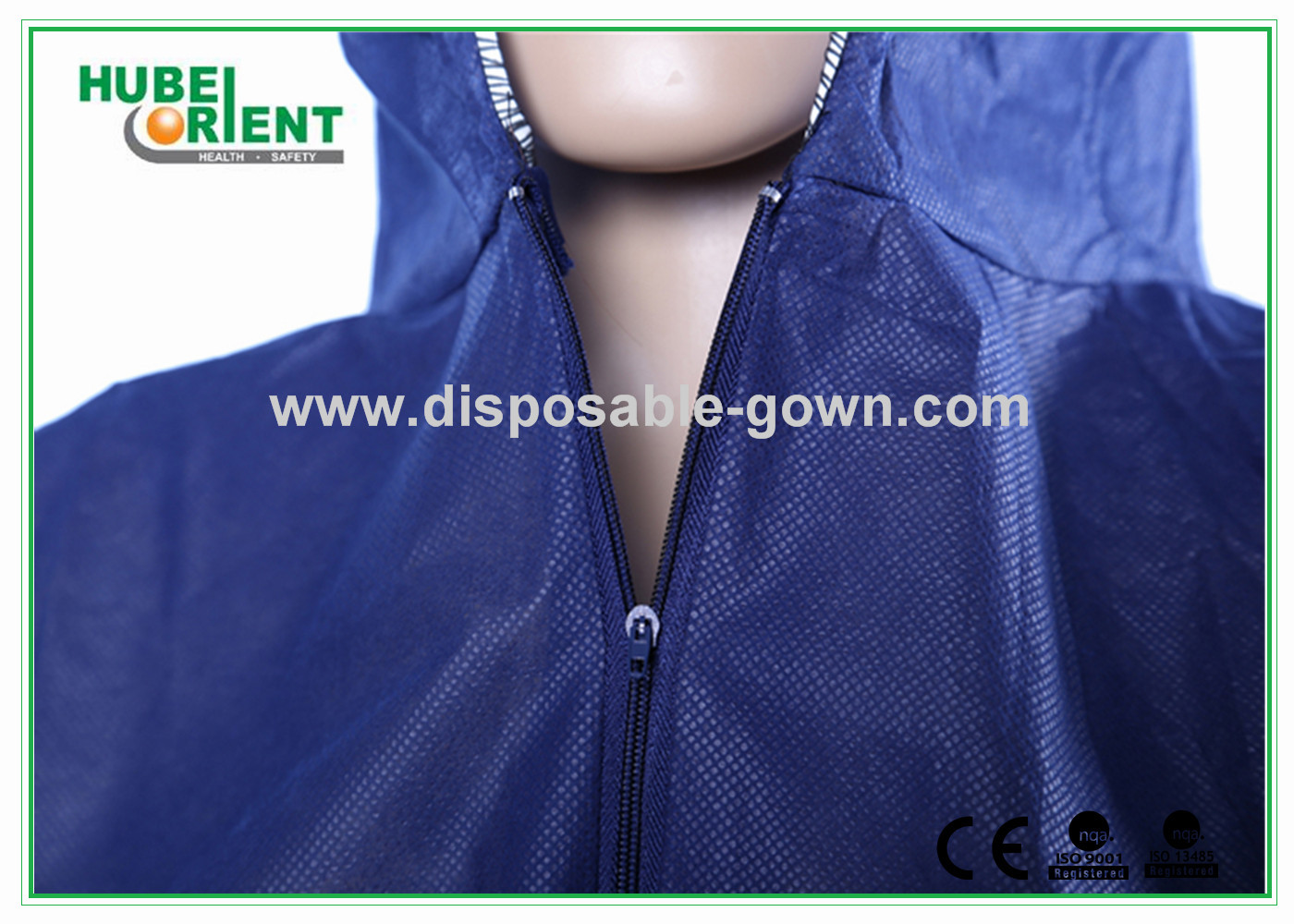 Professional PP/SMS/MP Chemical Resistant Coveralls Clothing Eco Friendly With Hood And Feetcover