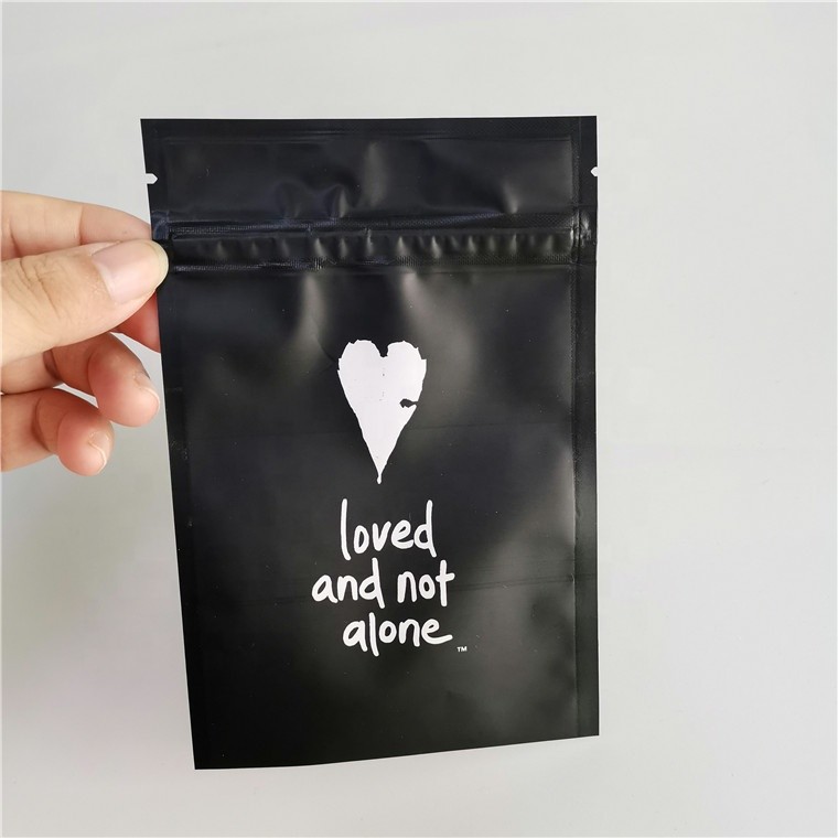 Custom printed zip lock jewelry bracelet packaging zipper bag small plastic bag with one side clear
