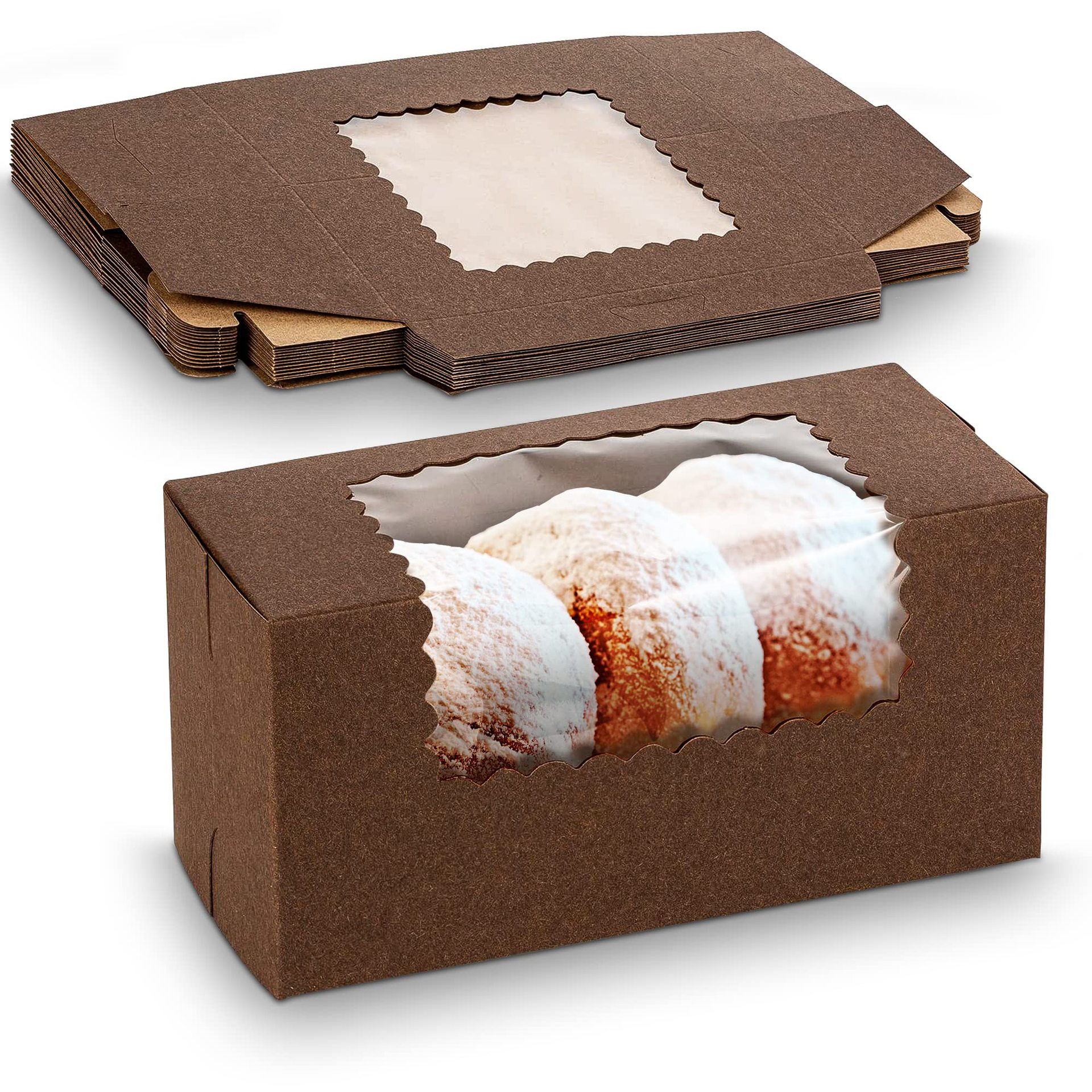 Hand Length Handle Bump Process Cake Box for Western Snacks and Bakery Packaging