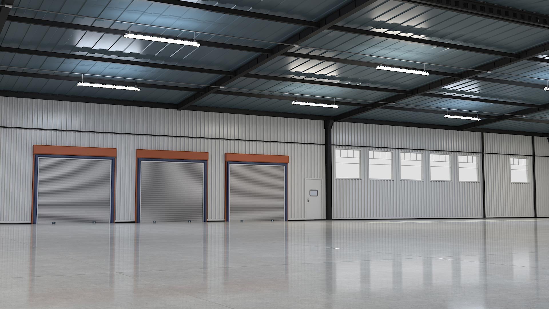 Industrial Steel Portal Frame Warehouse Fire Resistant Long Span Steel Structure Construction