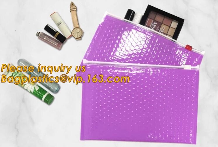 Custom Bubble Zip lockkk Packaging Bag Slider Padded Bag,Anti Shock Plastic PE Material Mailer Zip Lock Padded Bag /Slider