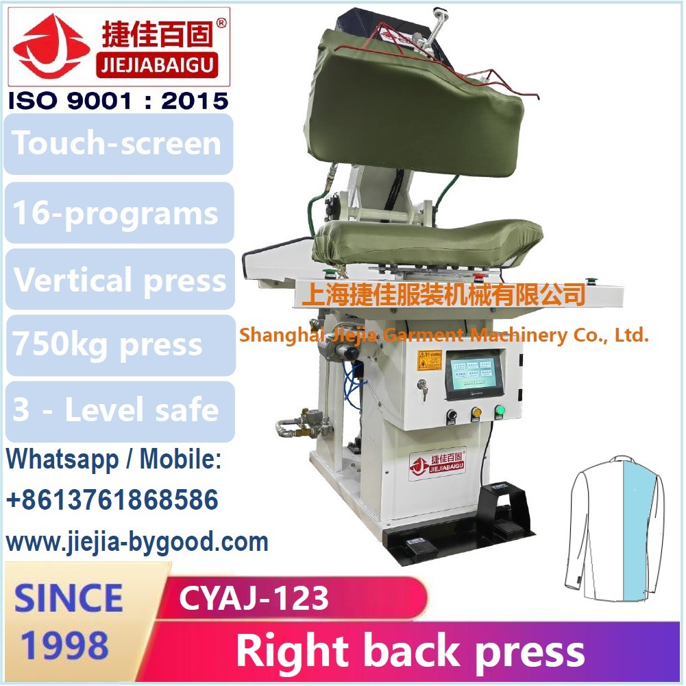 Vertical Jacket Blazer Suit Ironing Press Machine Touch Screen Need Vacuum Pump