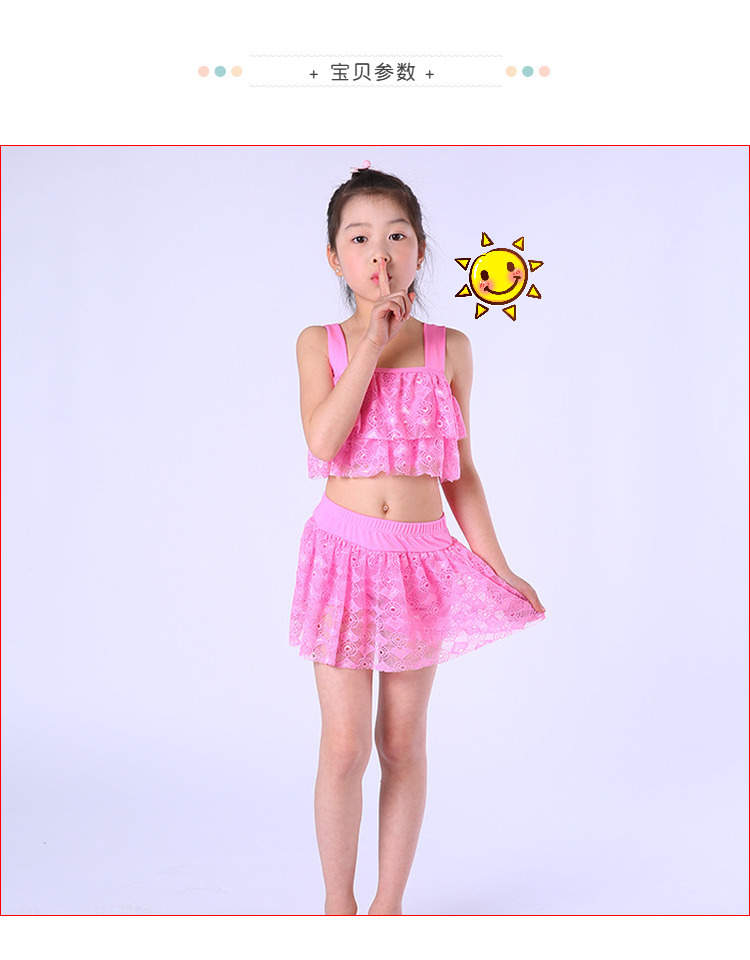 Three Pieces Summer Cute Girls Swimsuit