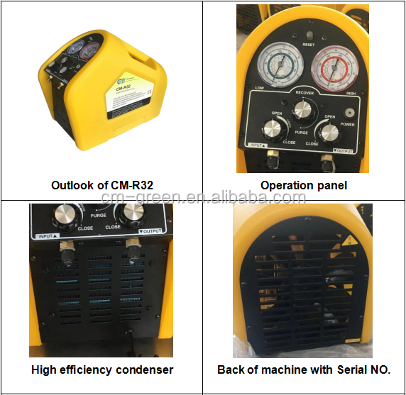 Air cooled R1233zd Automotive Ac Recovery Machine Ac Recovery Recycle Recharge Machine