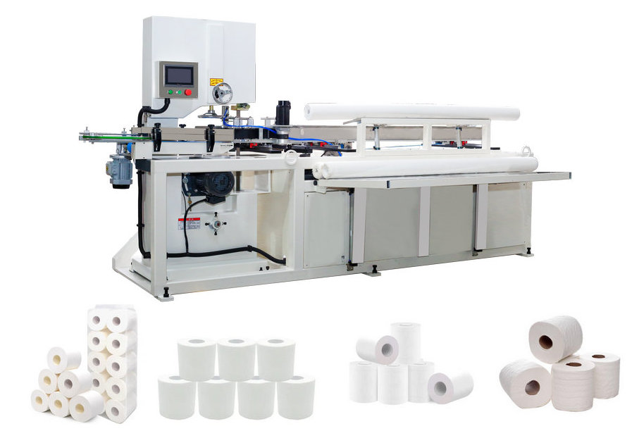 120cuts/Minute Toilet Paper Cutting Machine Roll Rewinding Bathroom Paper