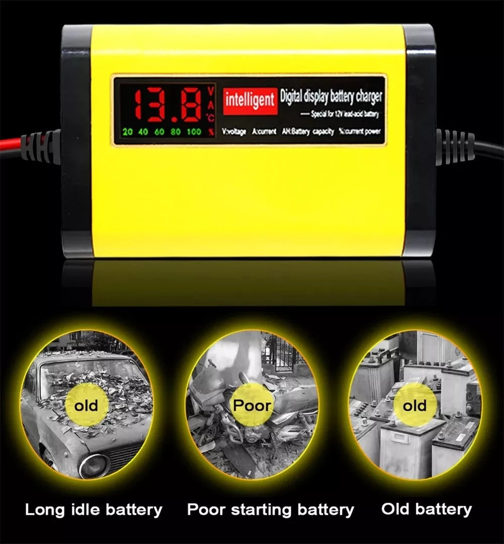 High Power 2A 3 Stages 12v Lead Acid Battery Chargers flame retardant