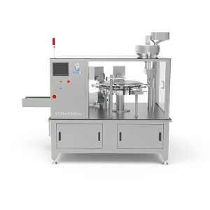 China Flat Pouch Rotary 45 Pouches/Min Stand Up Pouch Packing Machine on sale