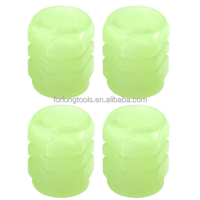 Replace/Repair ABS Car Wheel Dust Cap Auto Glow Tyre Stem Air Valve Cover Light Autoluminescence for Universal Year Purpose