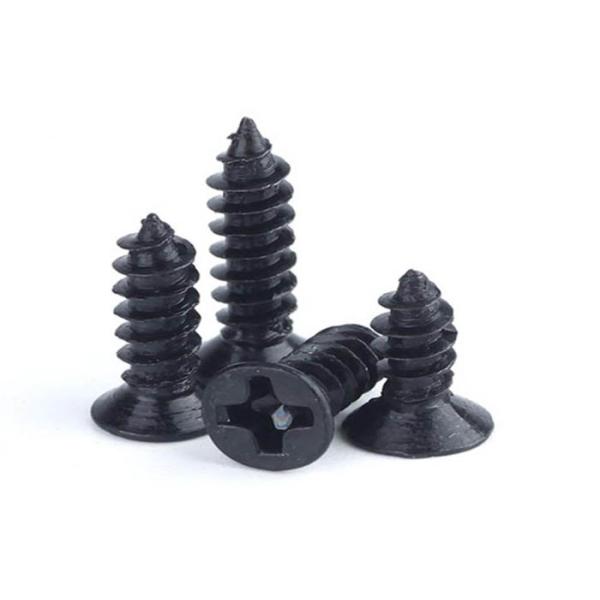 Quality Grade Class 12.9 Black Oxide Cadmium Plated Cross Recessed Round Head Wood Tapping Screw for sale