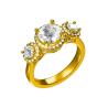Buy cheap Halo 2.1ct 3 Stone Diamond Engagement Ring Prong Setting Type RD7MM from wholesalers