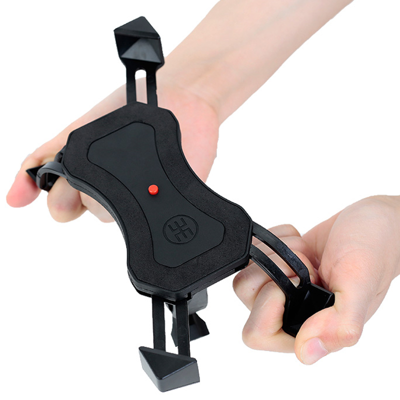 4" To 6.5" Motorcycle Phone Holder ABS Rear Mirror Handlebar Stand