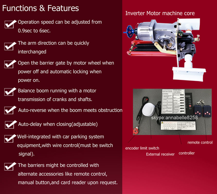 Auto - Delay Closing Automatic Barrier Gate For Highway Toll Collection Bidirectional